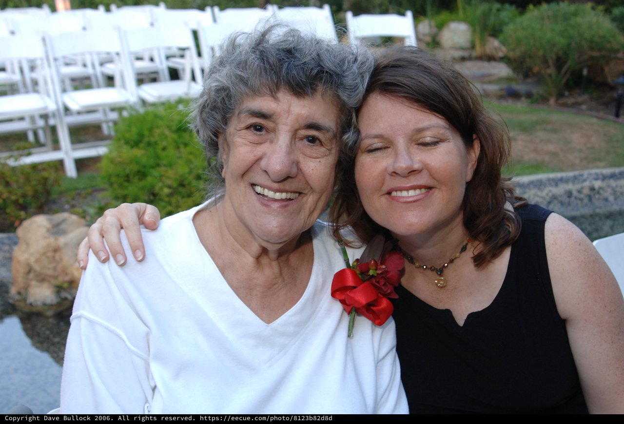 Two Women Share a Joyful Moment at Wedding