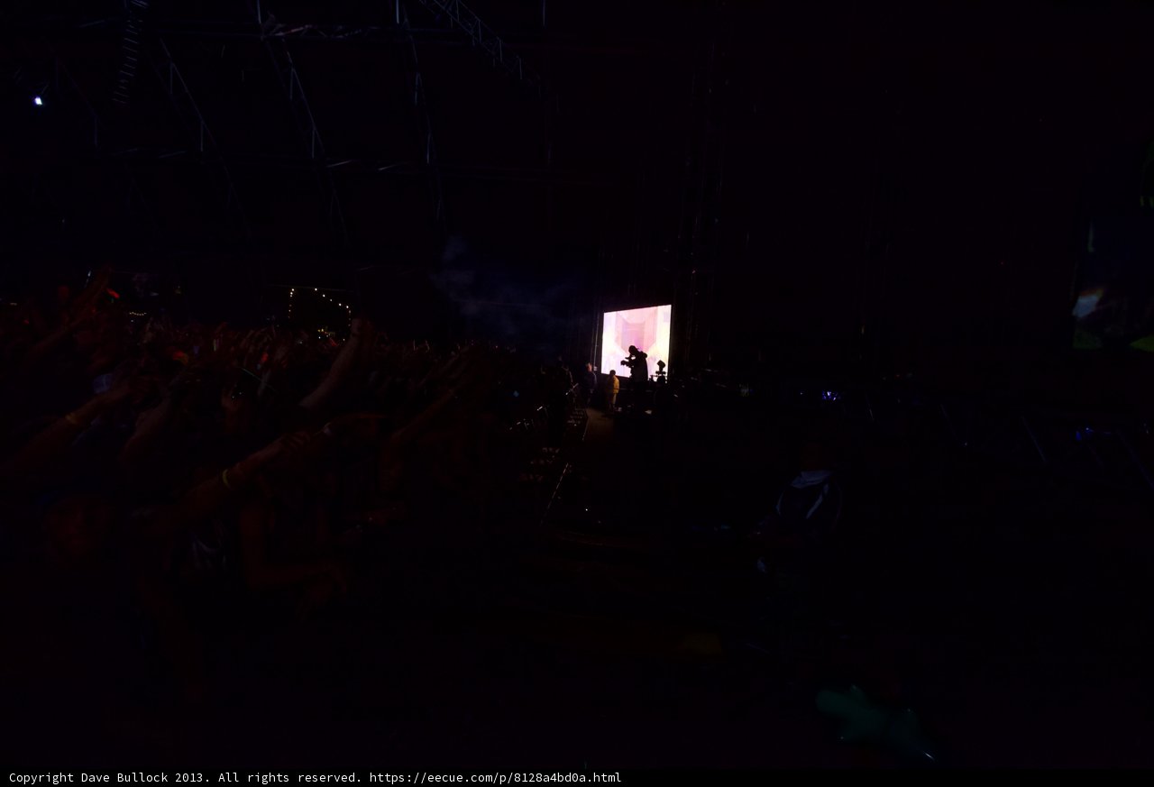 Coachella Concertgoers Enjoying the Show on the Big Screen