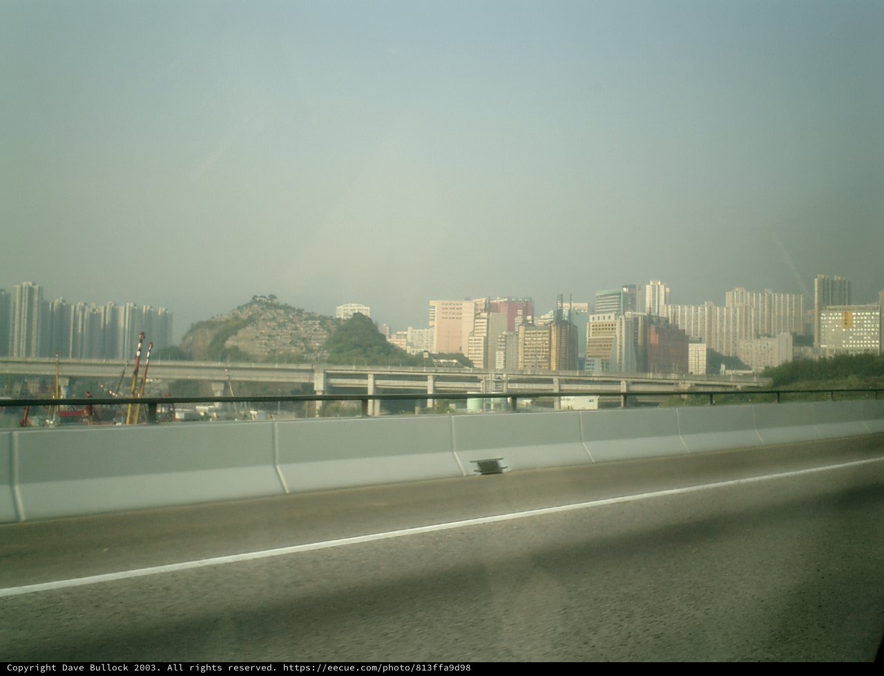 Urban Metropolis View from a Highway in Hong Kong