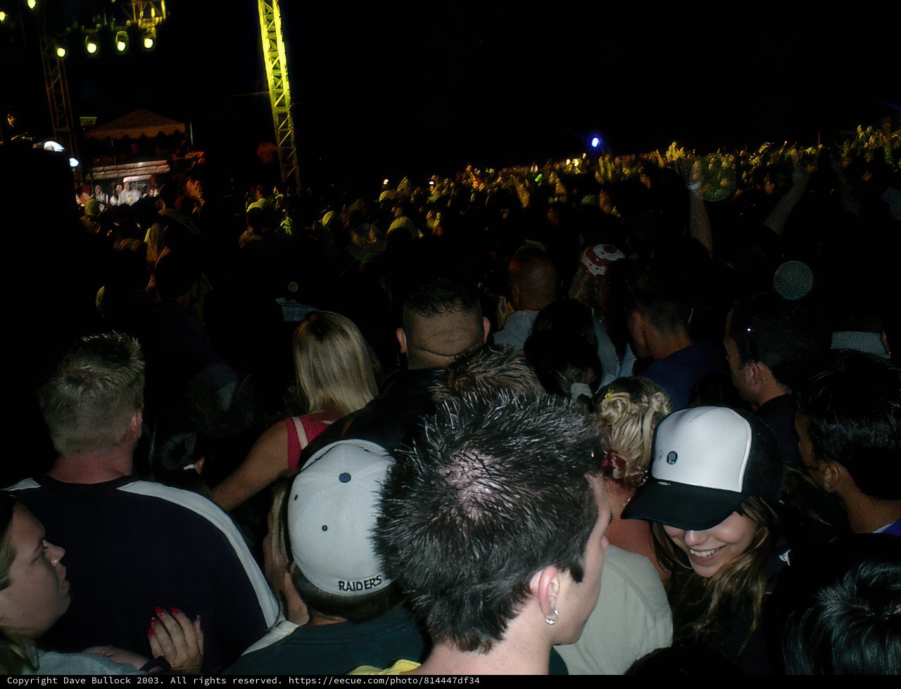 Nighttime Crowd at Coachella Concert
