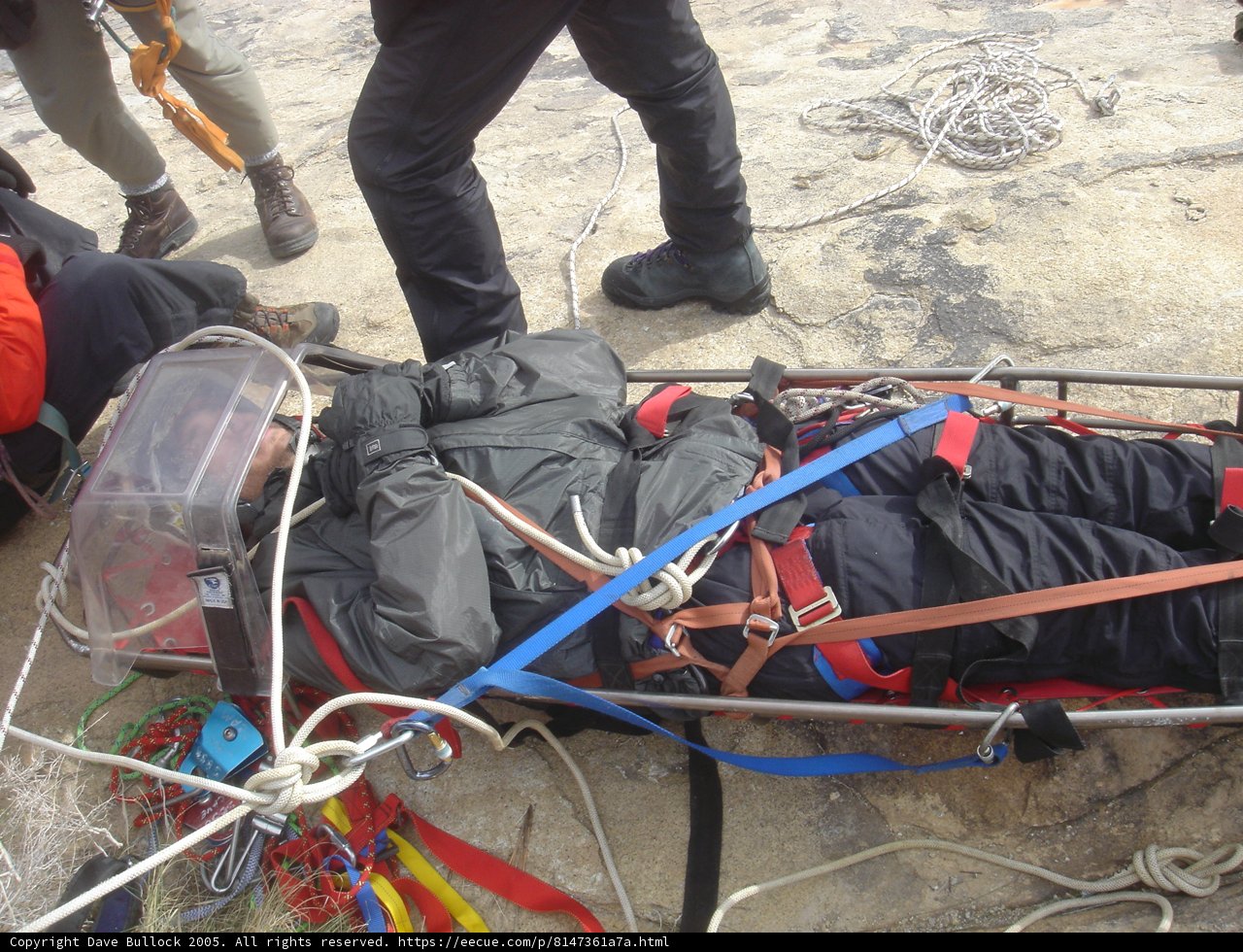 Injured Man Ready for Transport
