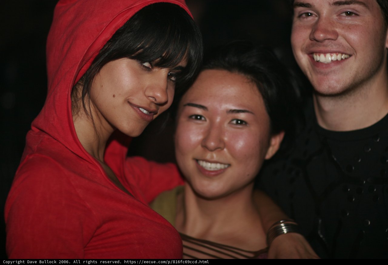 Red Hoodie and Smiling Faces