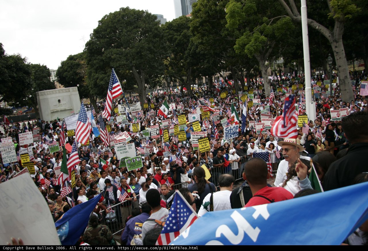 Patriotic Crowd Shows Support for Students