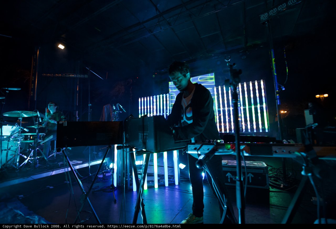 Keyboard player rocks the concert stage