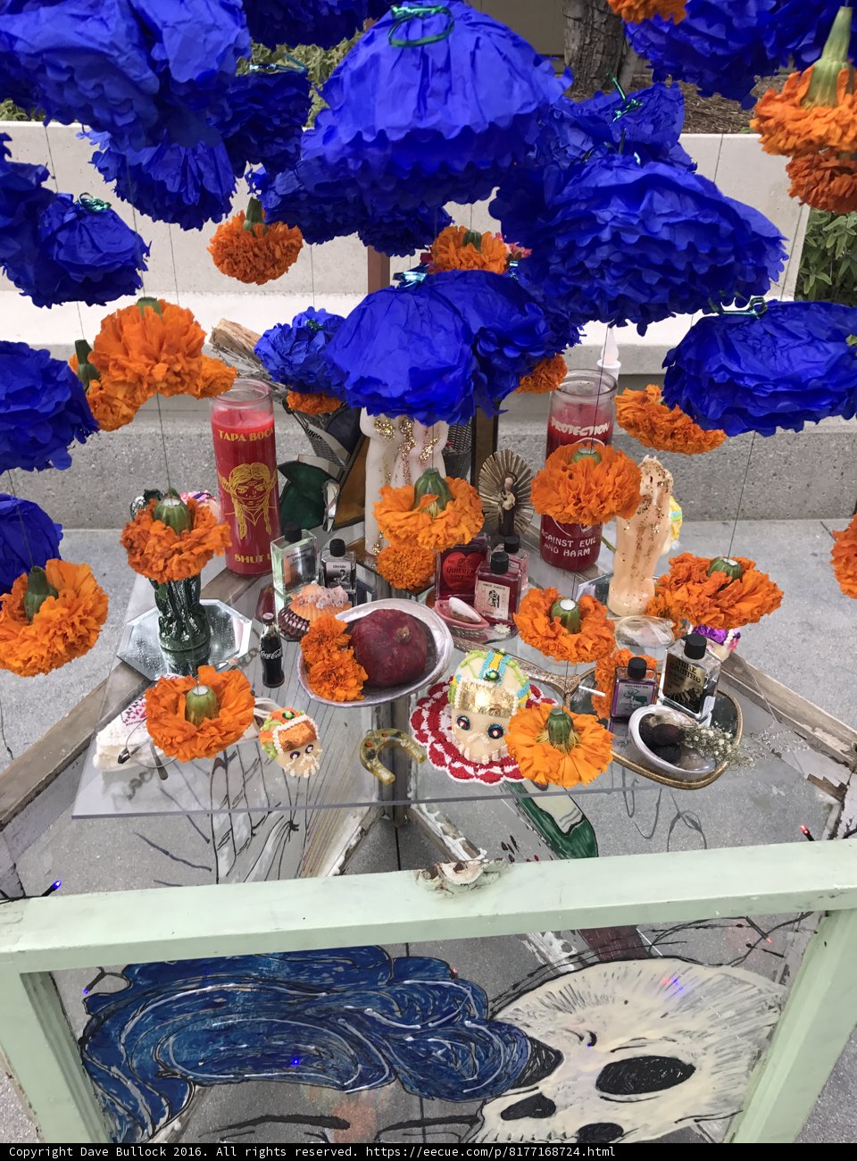 Flower-filled Table at Civic Center Mall
