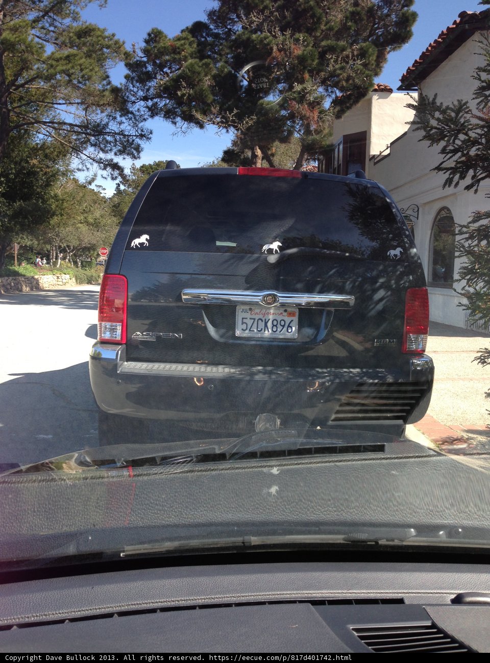 Parked SUV in Carmel