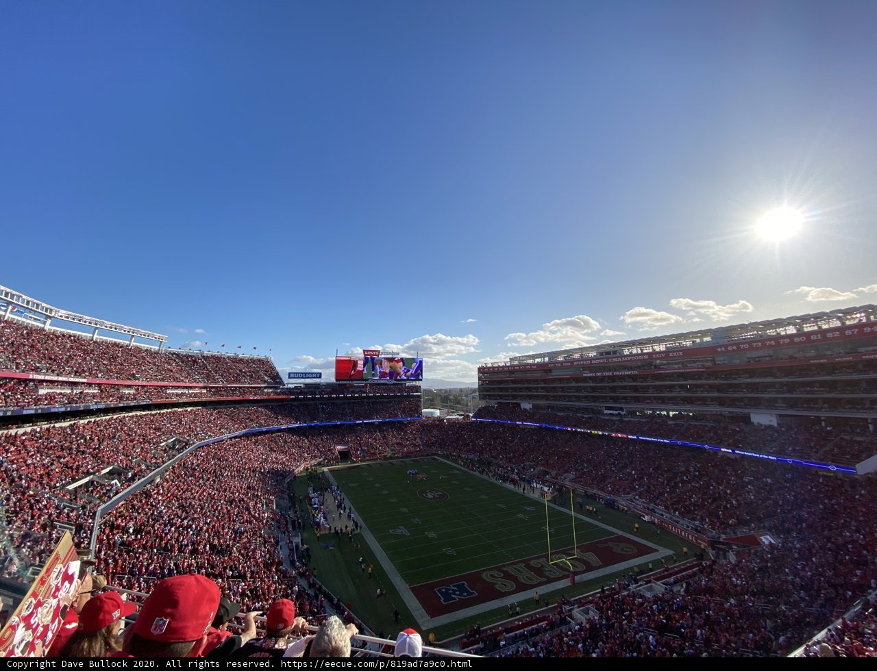 Bright Sun over Levi's Stadium