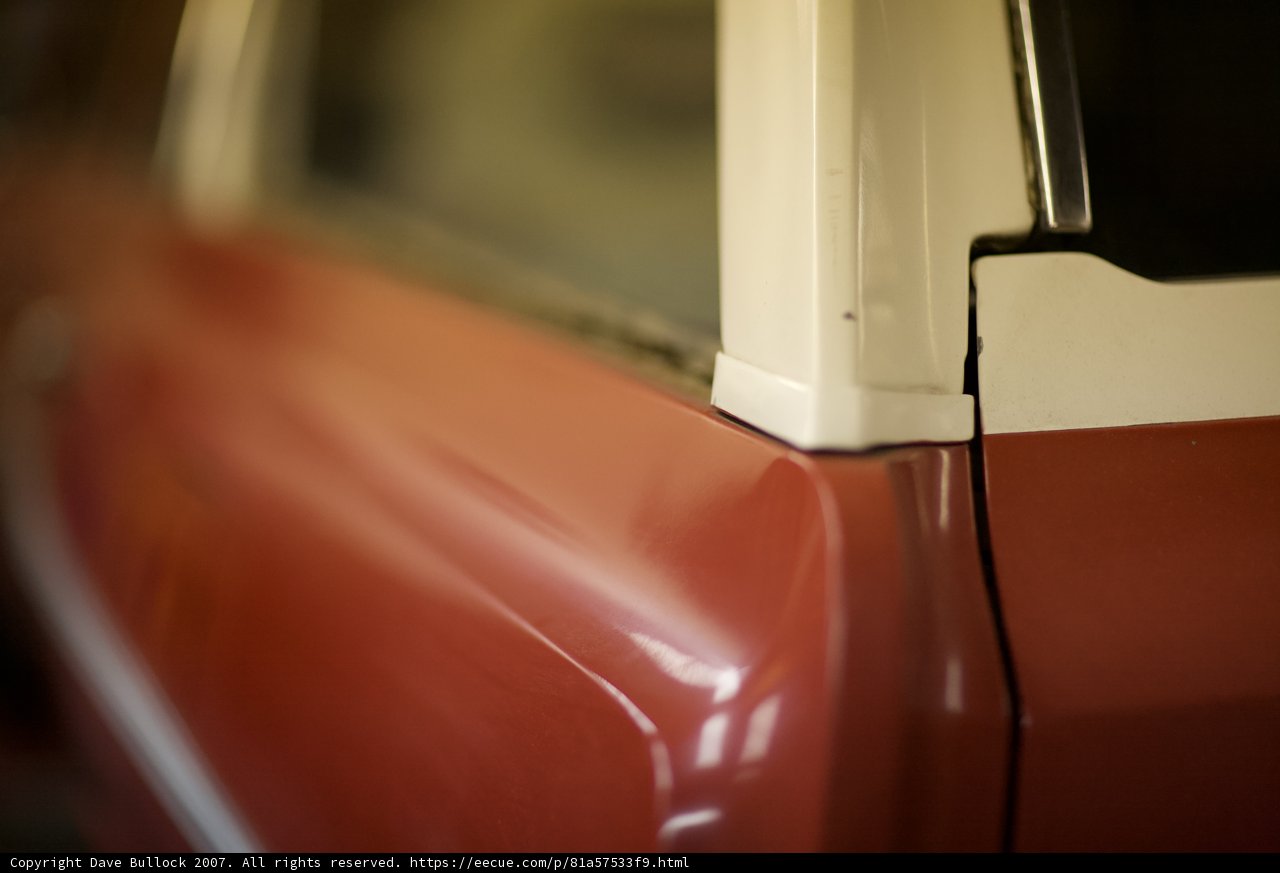 Red Car with Spoke Wheels
