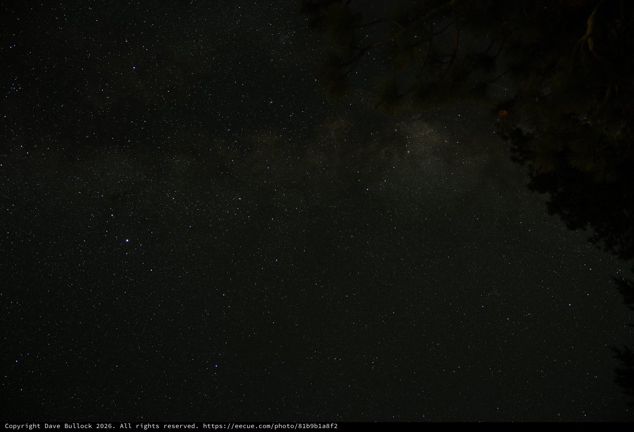 Milky Way Arches Over Mt. Lassen Wilderness Night Sky
