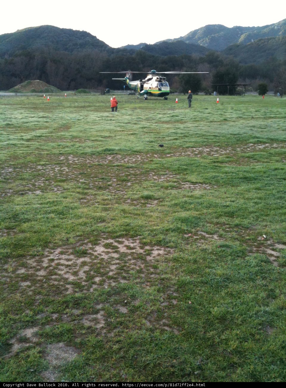 Helicopter Landing at Santa Monica Mountains
