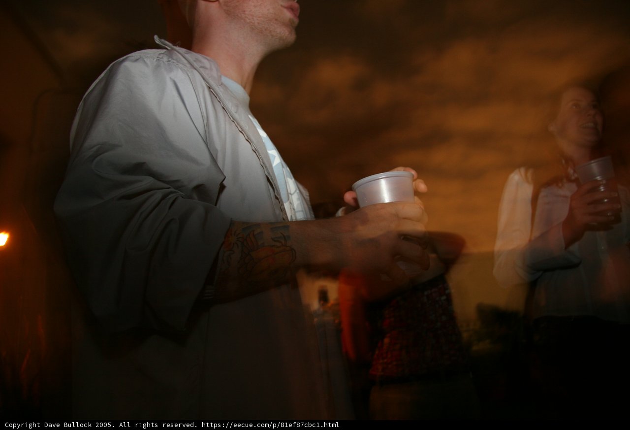 Blurry Man with His Cup