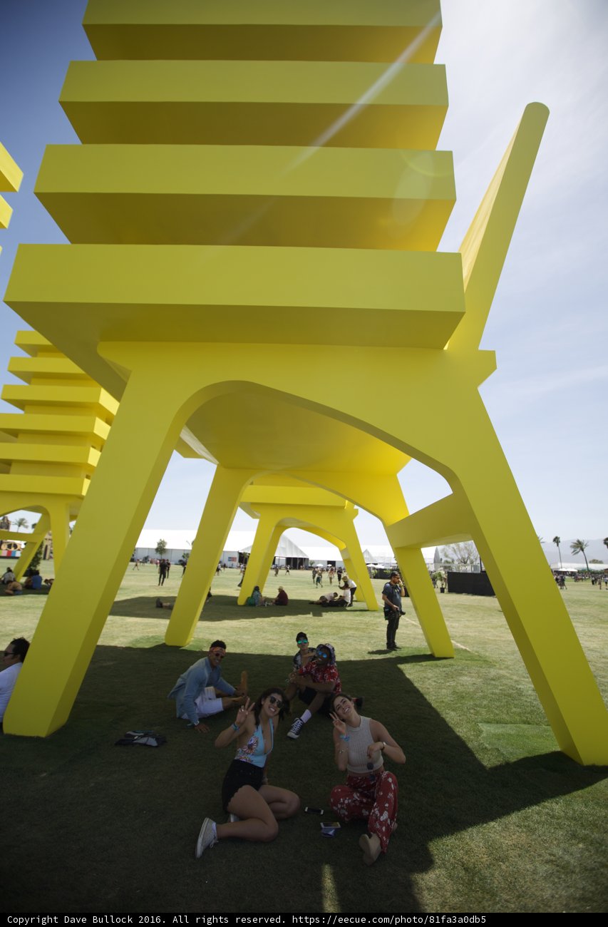 Giant Yellow Chair Gathering