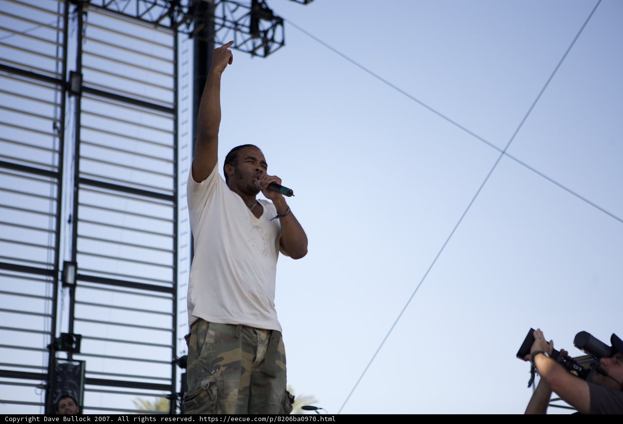 Pharoahe Monch on Stage at Coachella Saturday