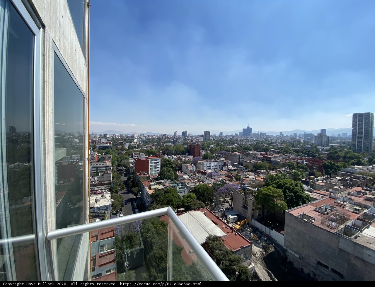 Cityscape View from Balcony in Cuauhtemoc