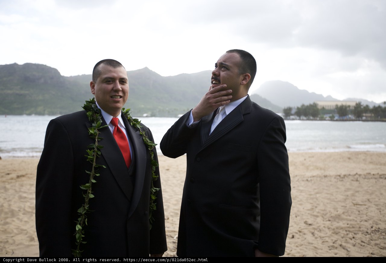 Suits and Leis on the Hawaiian Beach