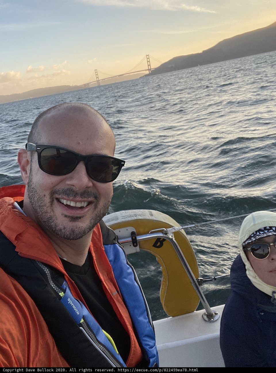 Boat selfie on San Francisco Bay