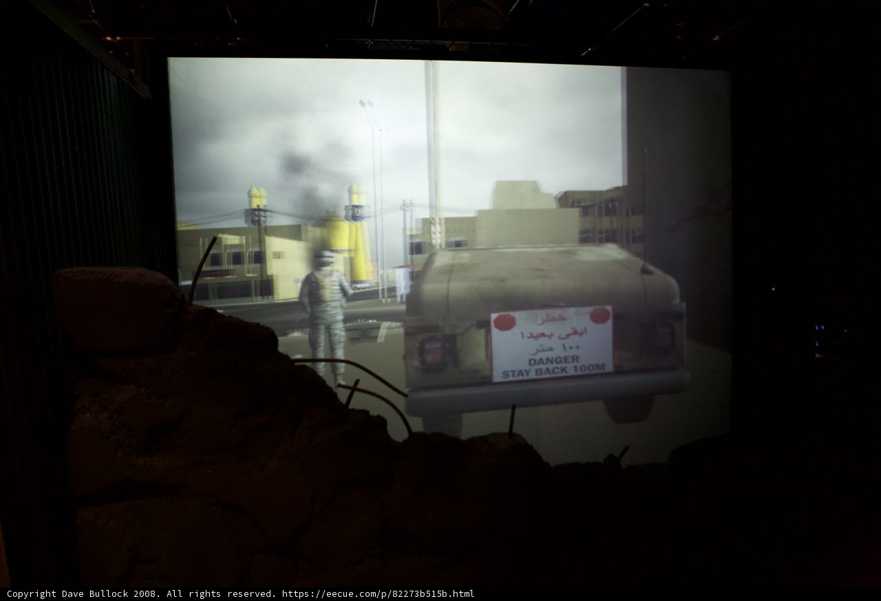 Military Vehicle on Large Screen