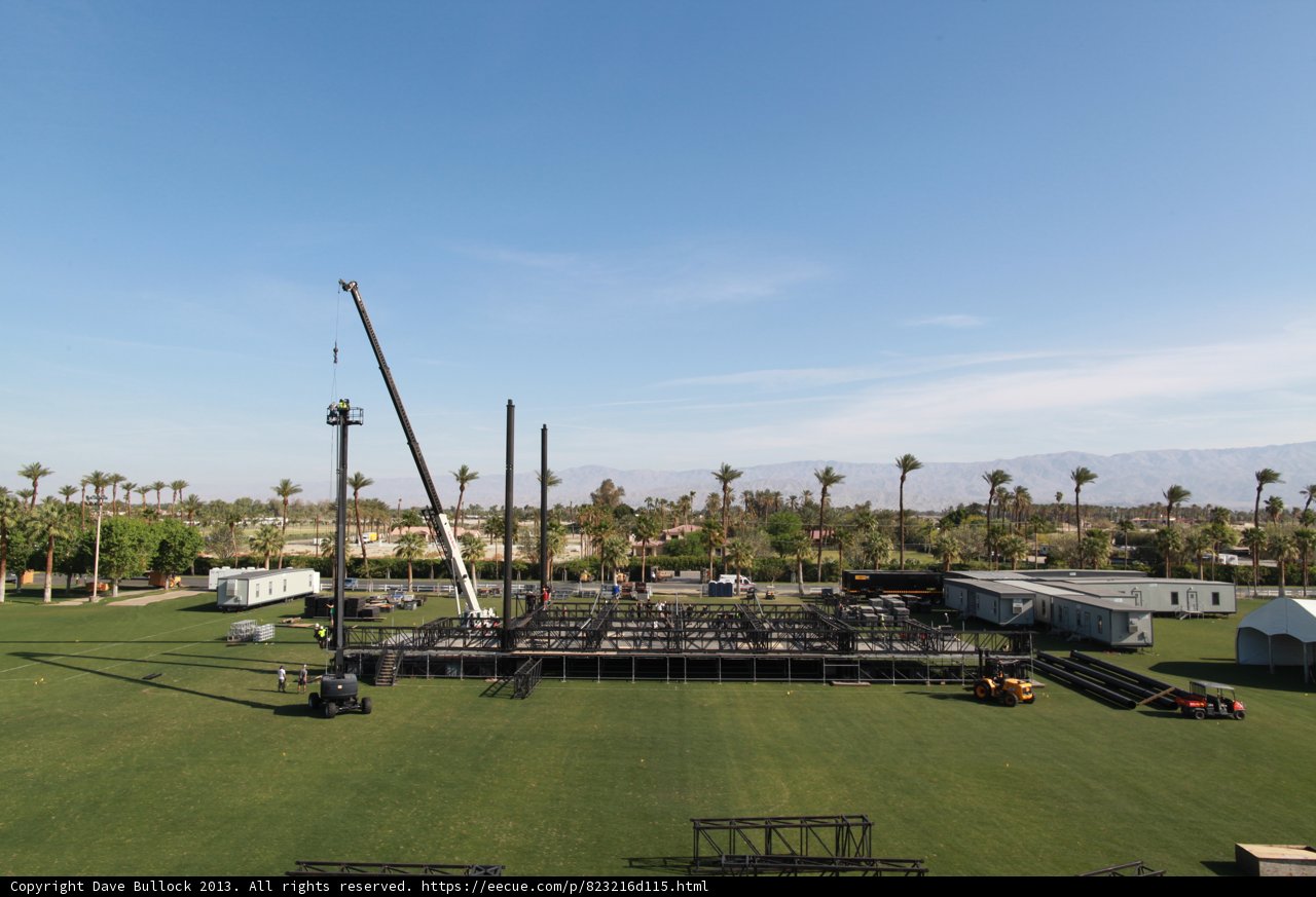Construction Crane on Coachella Stage
