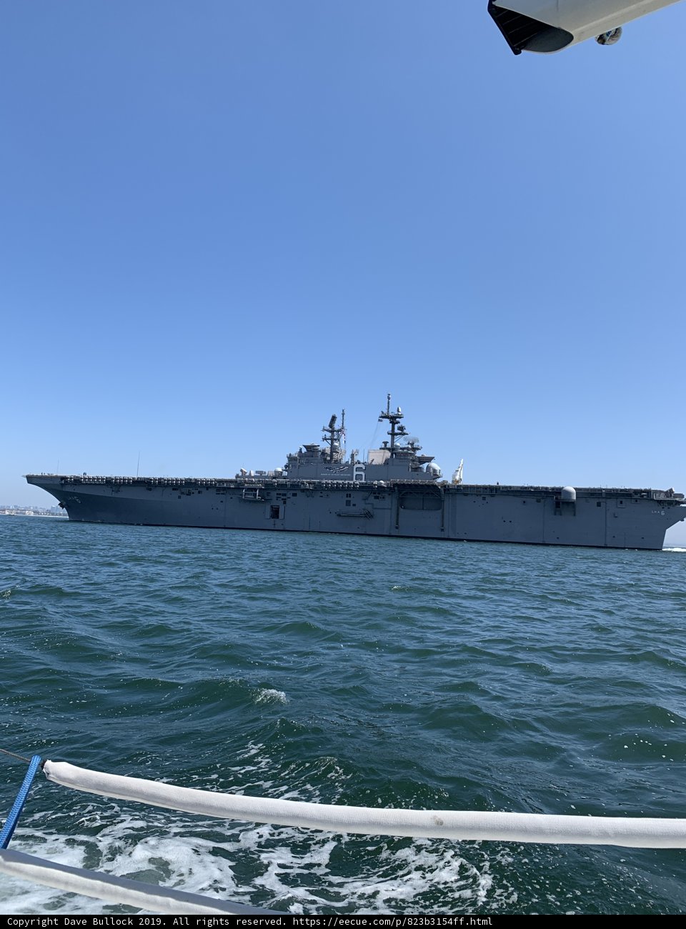 Majestic Warship on the Blue Pacific Ocean