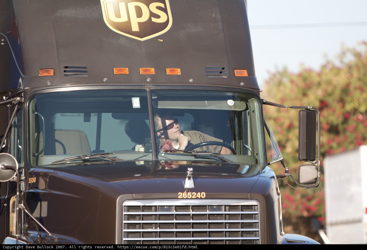 UPS Delivery Driver on the Road