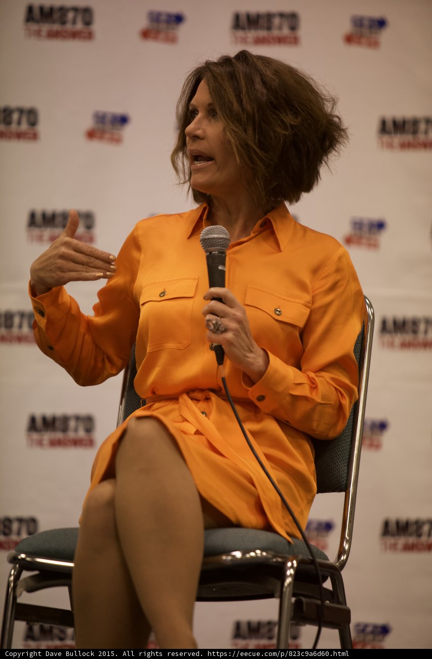 Michele Bachmann addresses the crowd