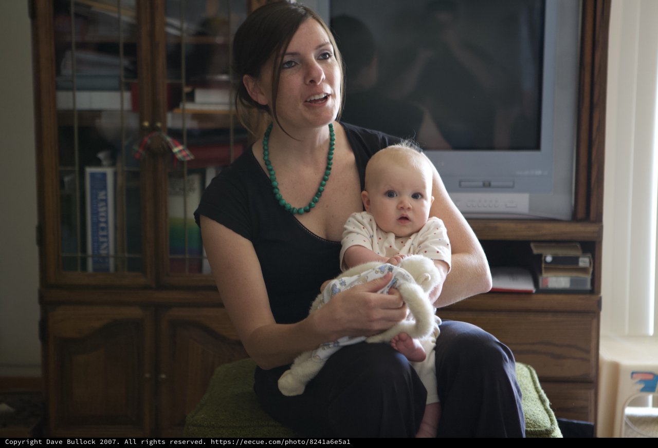 Mother and Baby Sharing a Quiet Moment Indoors