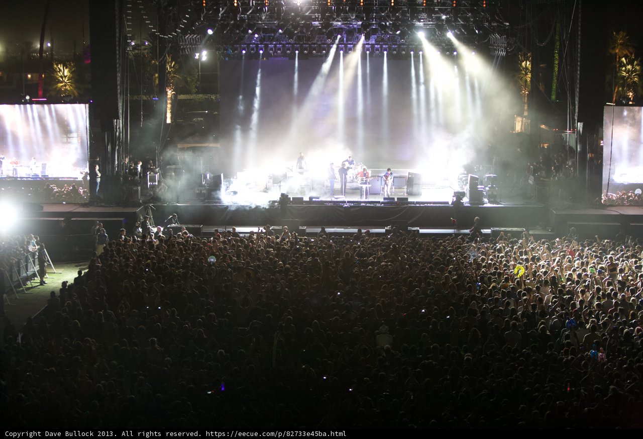 Lights and Excitement at Coachella Rock Concert