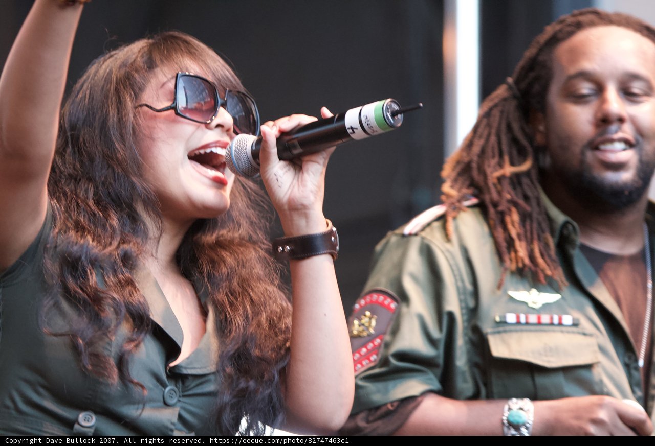 Sunglasses and Dreadlocks on Stage