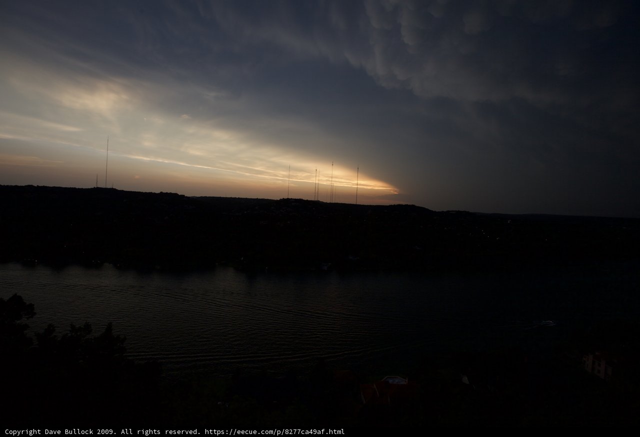 Stormy Sunset over Austin Lake