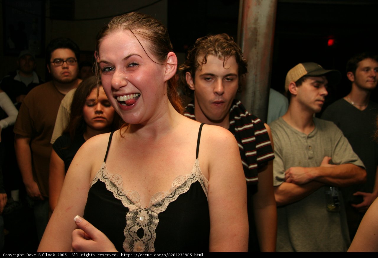 Black Bra Babe at the Club