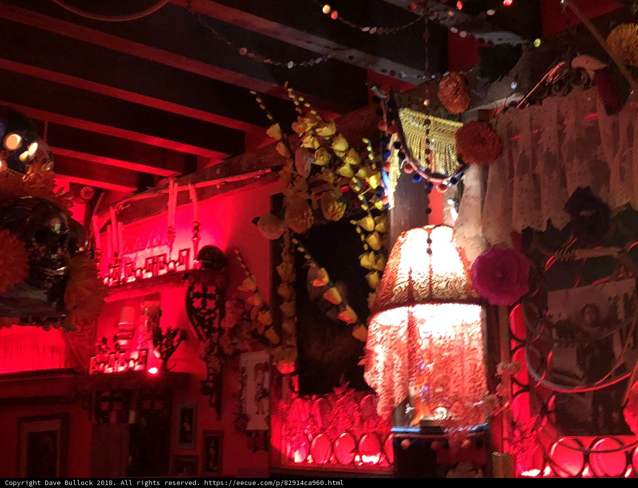 Festive Room Illuminated by Traditional Lamps