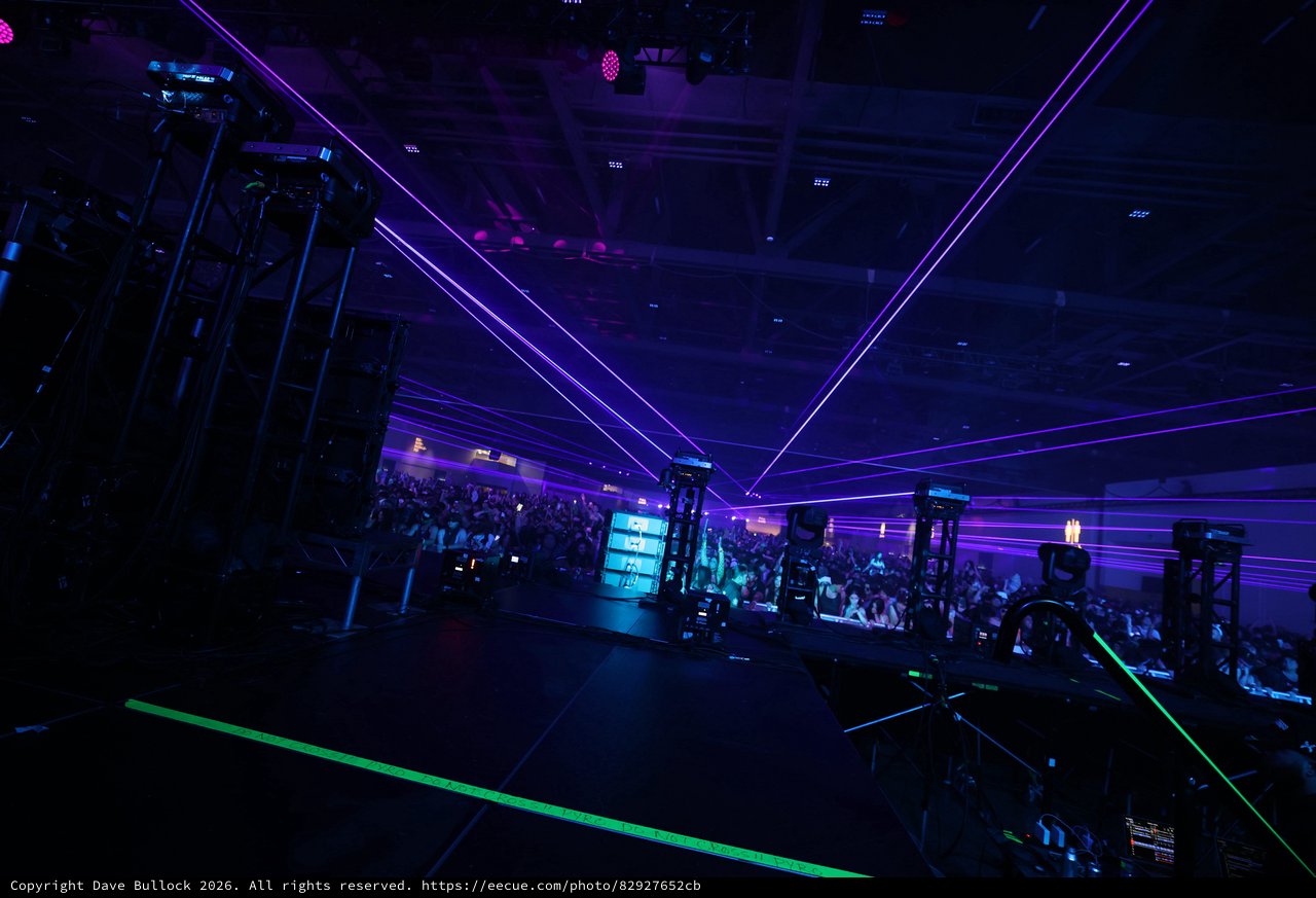 Laser Grid Illuminates Massive Wobbleland Festival Crowd