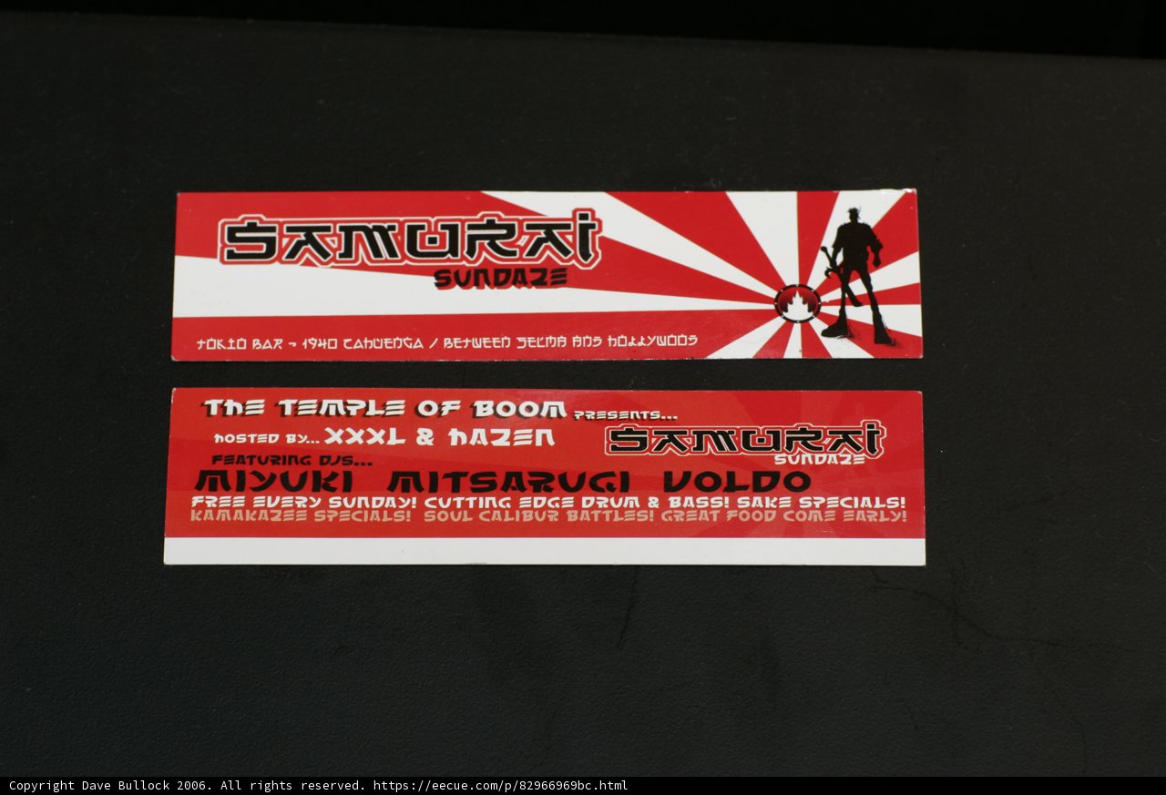 Red and White Advertisement Sticker
