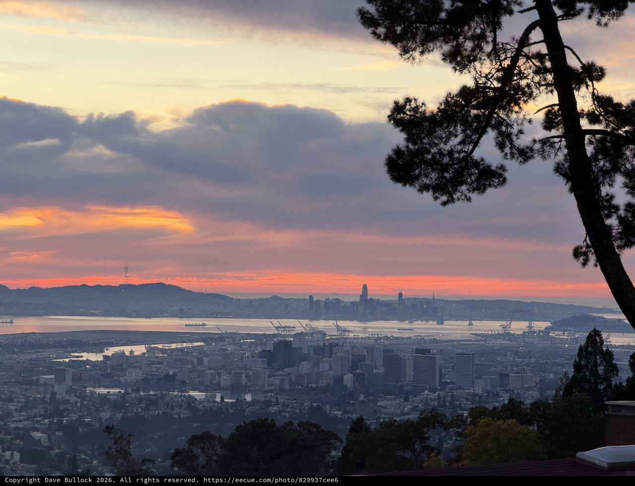 San Francisco Bay Sunset from Oakland Hills