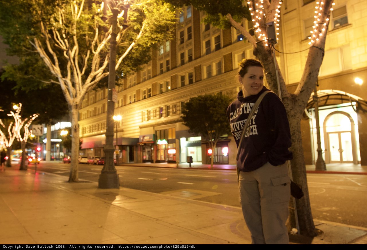 Night Stroll on a Glowing Urban Boulevard