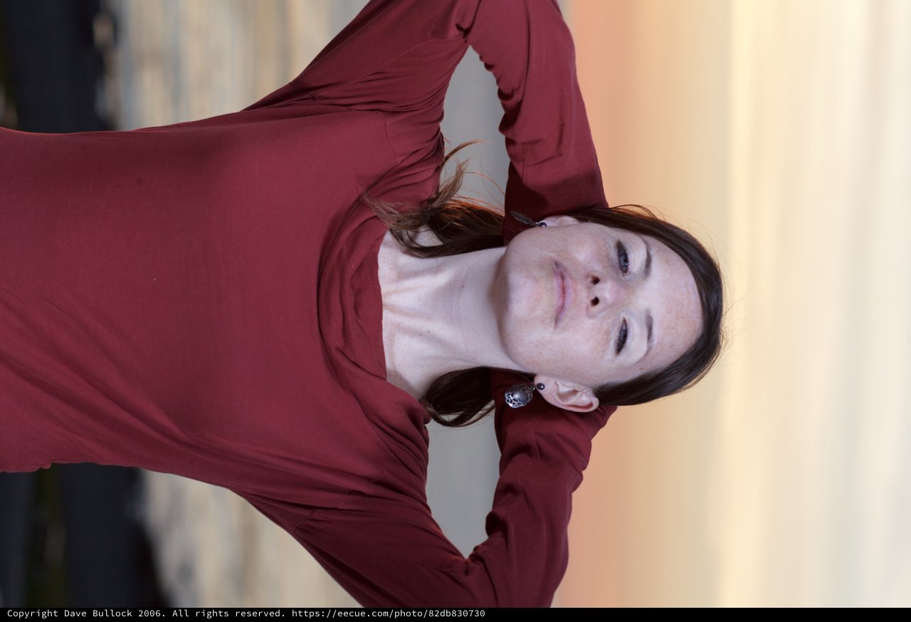 Woman in Red at Golden Hour Sunset