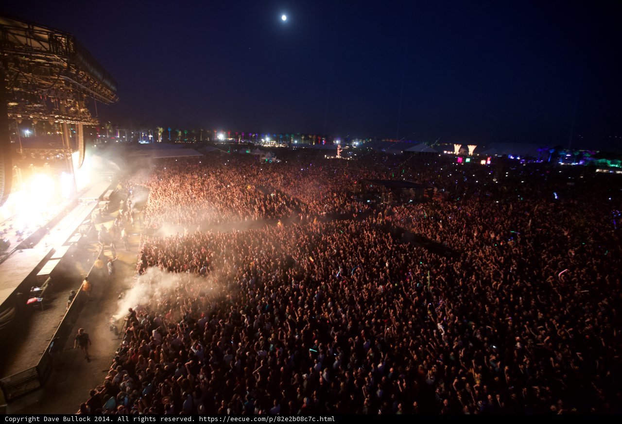 Full Moon over the Coachella Crowd