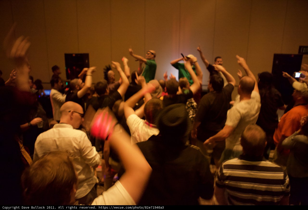 High Energy Party with a Pulsing Crowd