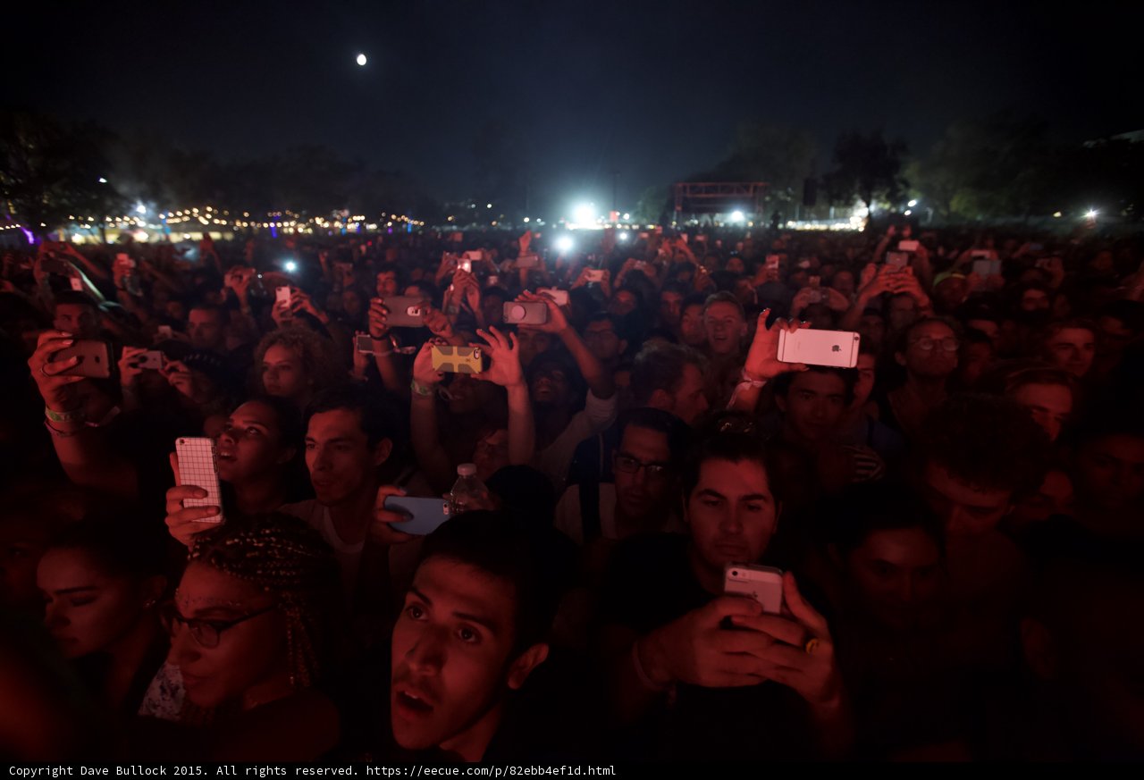 FYF Fest Sharp Crowd Moon Night Phones Yellow Case Pink iPhone Woman Headband Stage Scaffolding