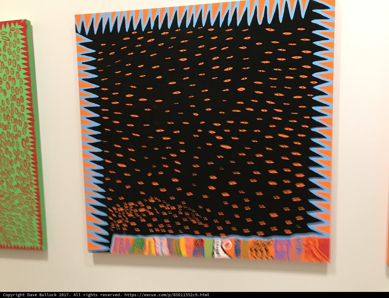 Trio of Contemporary Art on Gallery Display