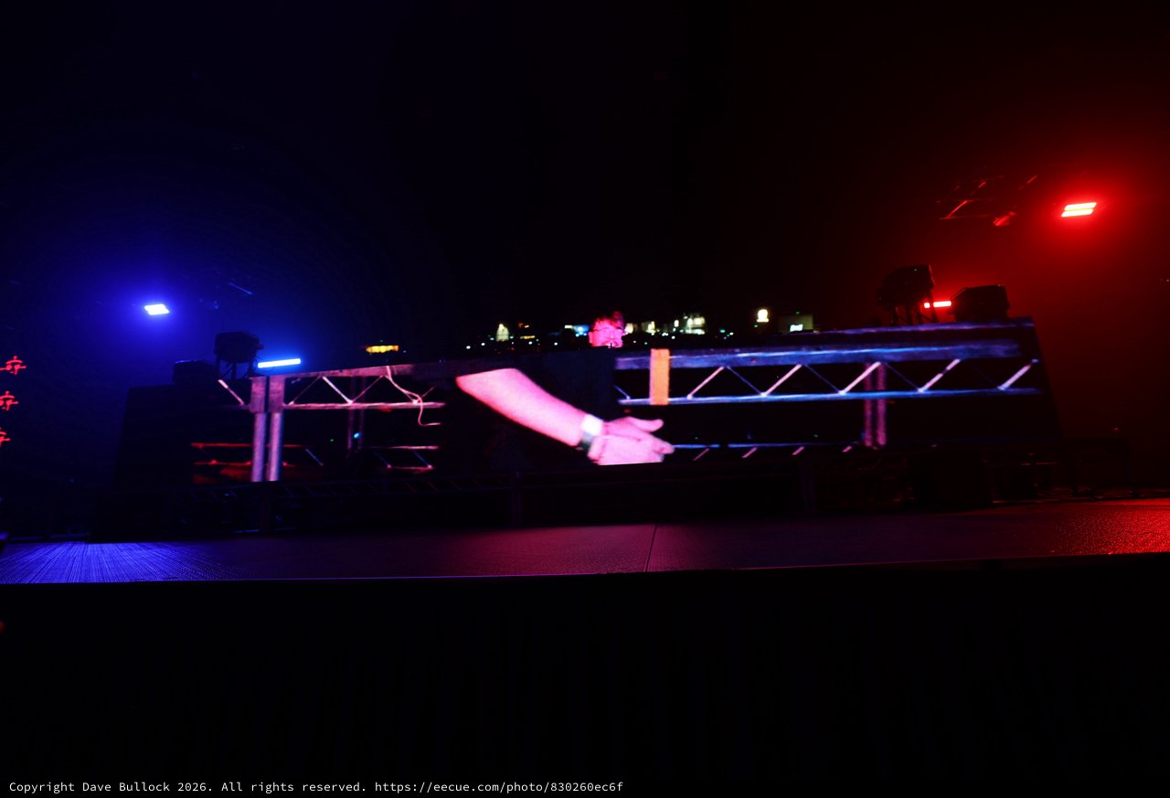 DJ's Outstretched Arm at Wobbleland Festival Night