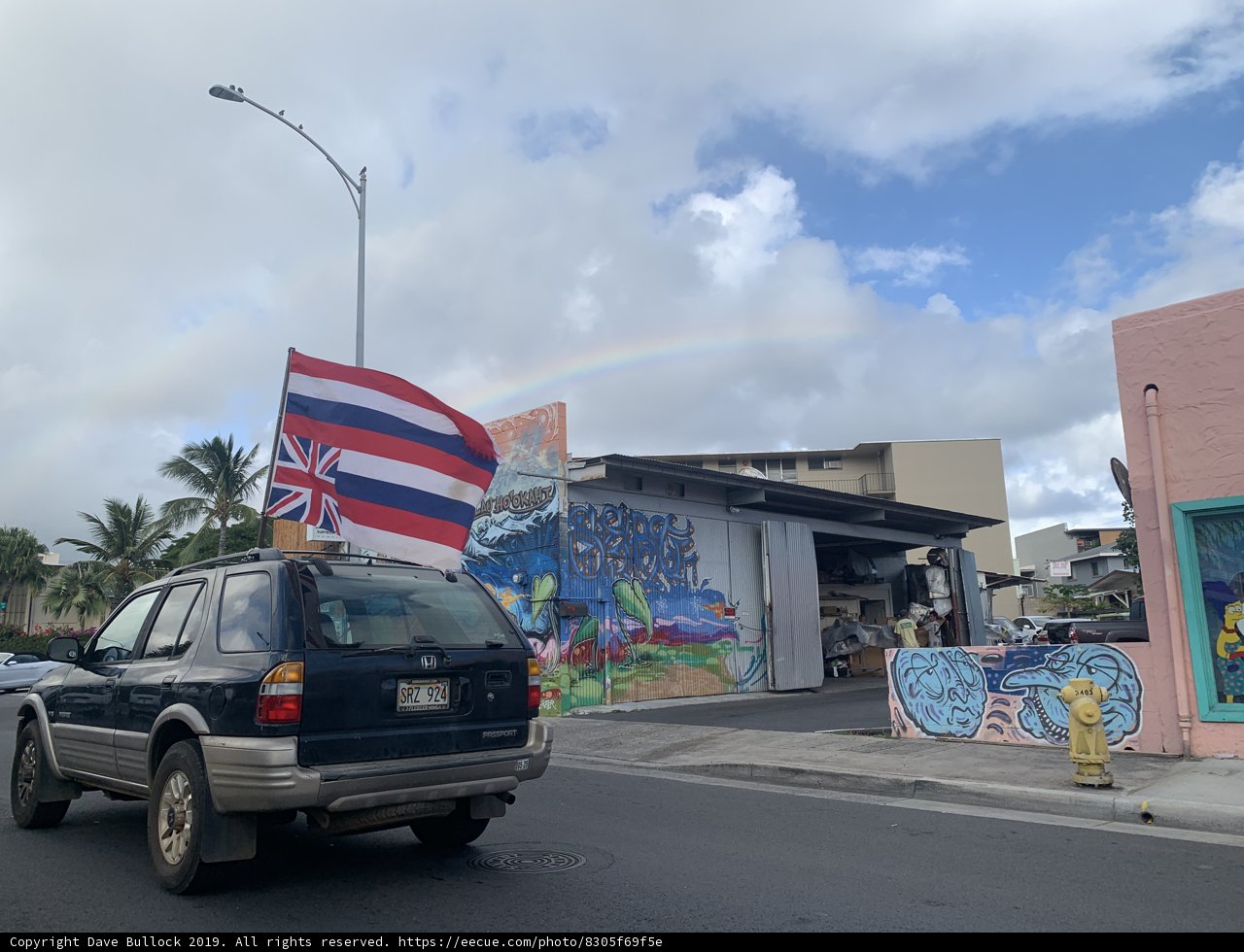 Vibrant Rainbow Over Honolulu