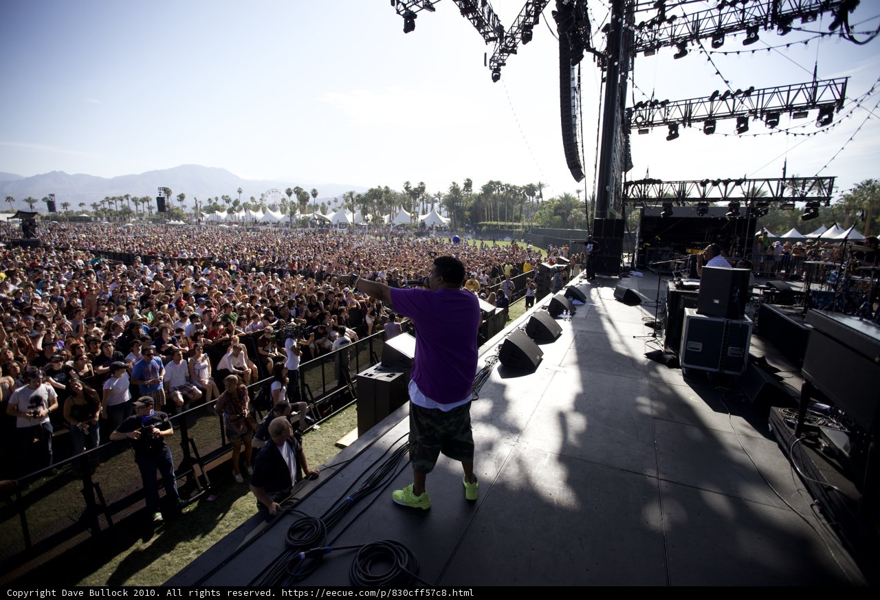 Purple Shirted Man Takes Center Stage at Coachella