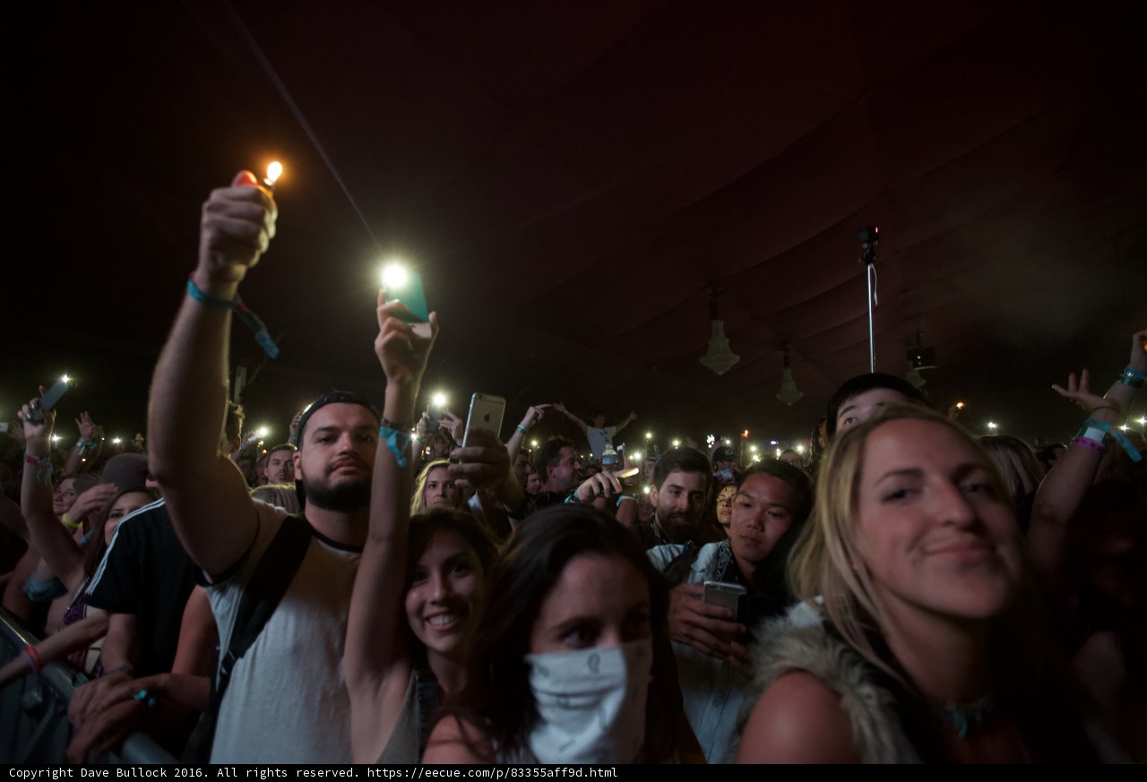 Phone-lit Night Sky at Coachella