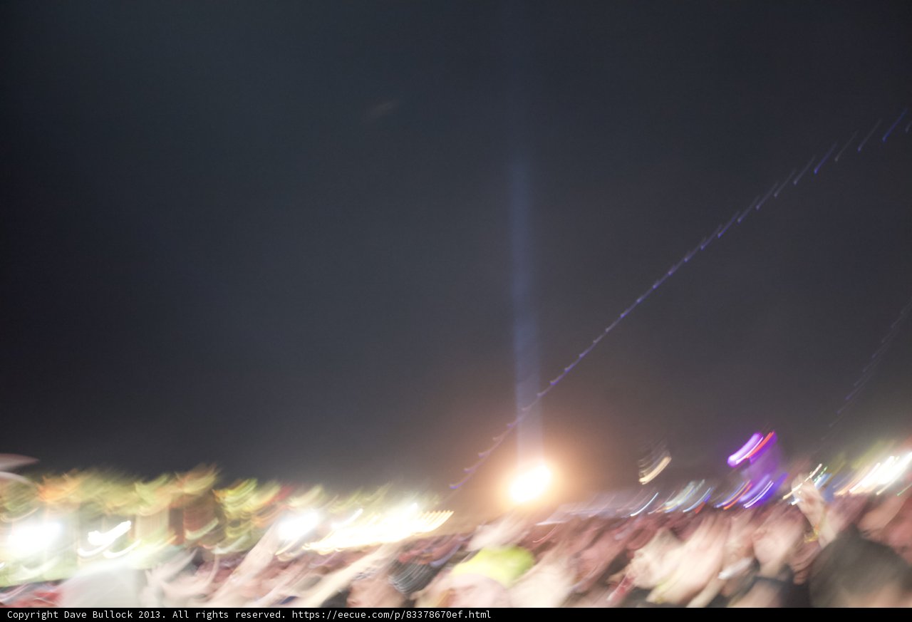 Blurred Flares of a Rock Concert