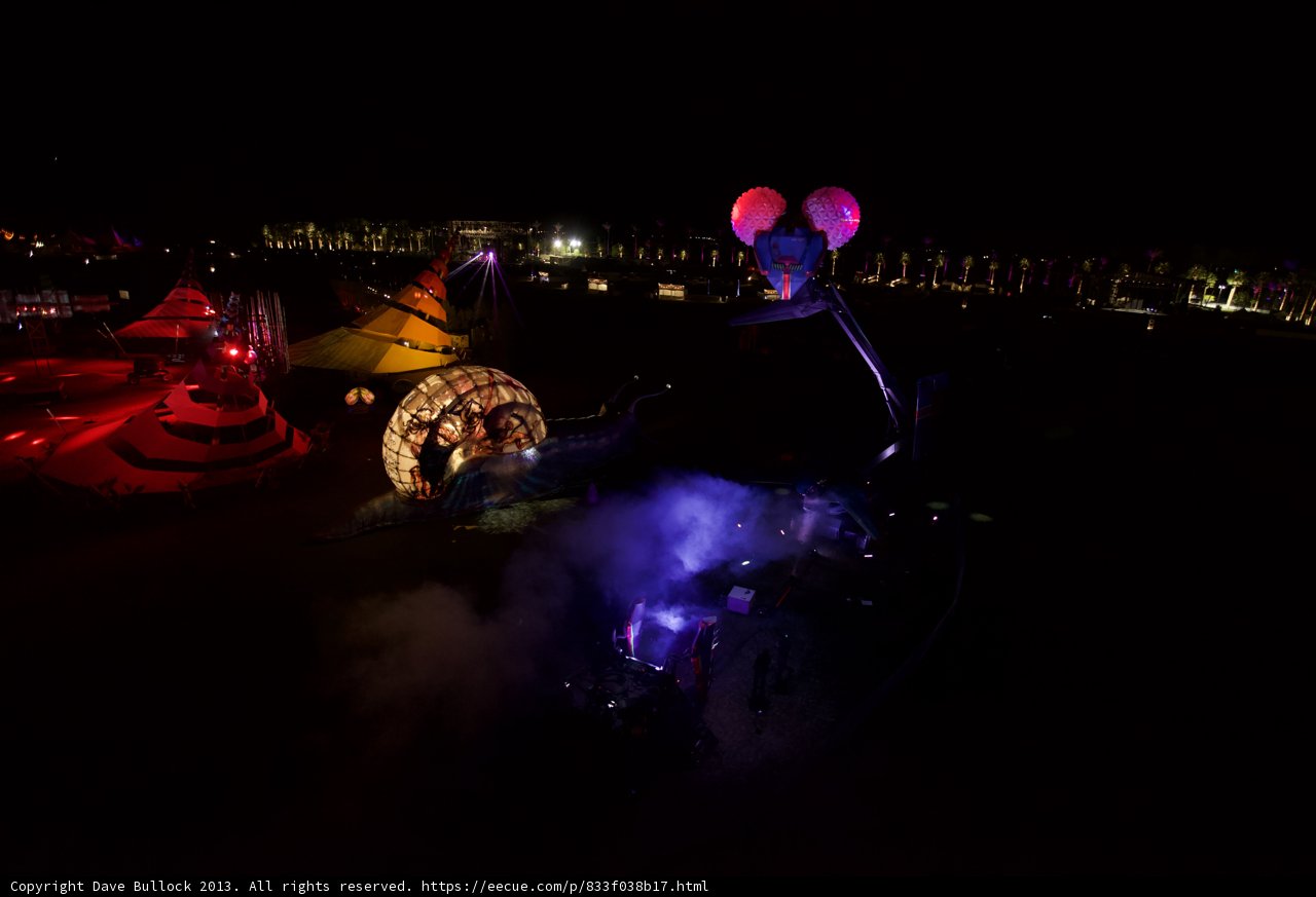 Light Up Mickey Mouse Head Takes Over Coachella Night Sky