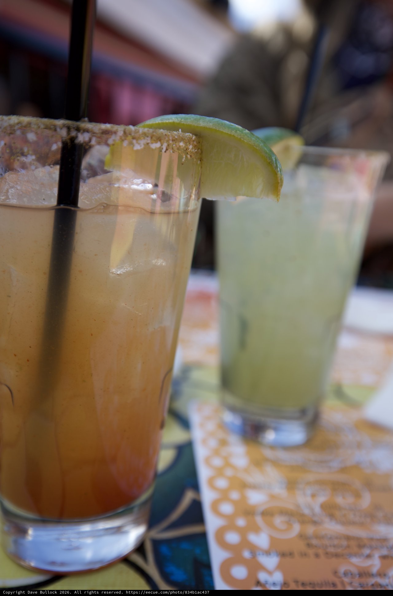 Refreshing Margaritas with Salt Rim and Lime Garnish