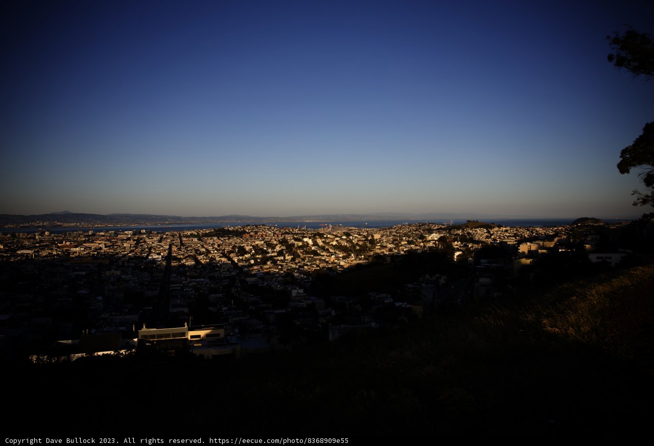 Serene Cityscape from the Hillside