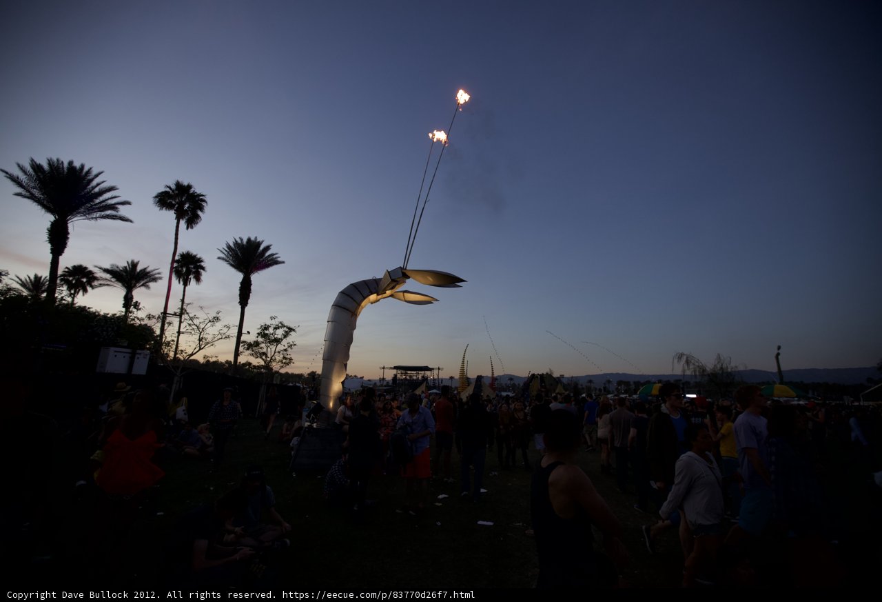 Giant Snake Draws Massive Crowd at Coachella