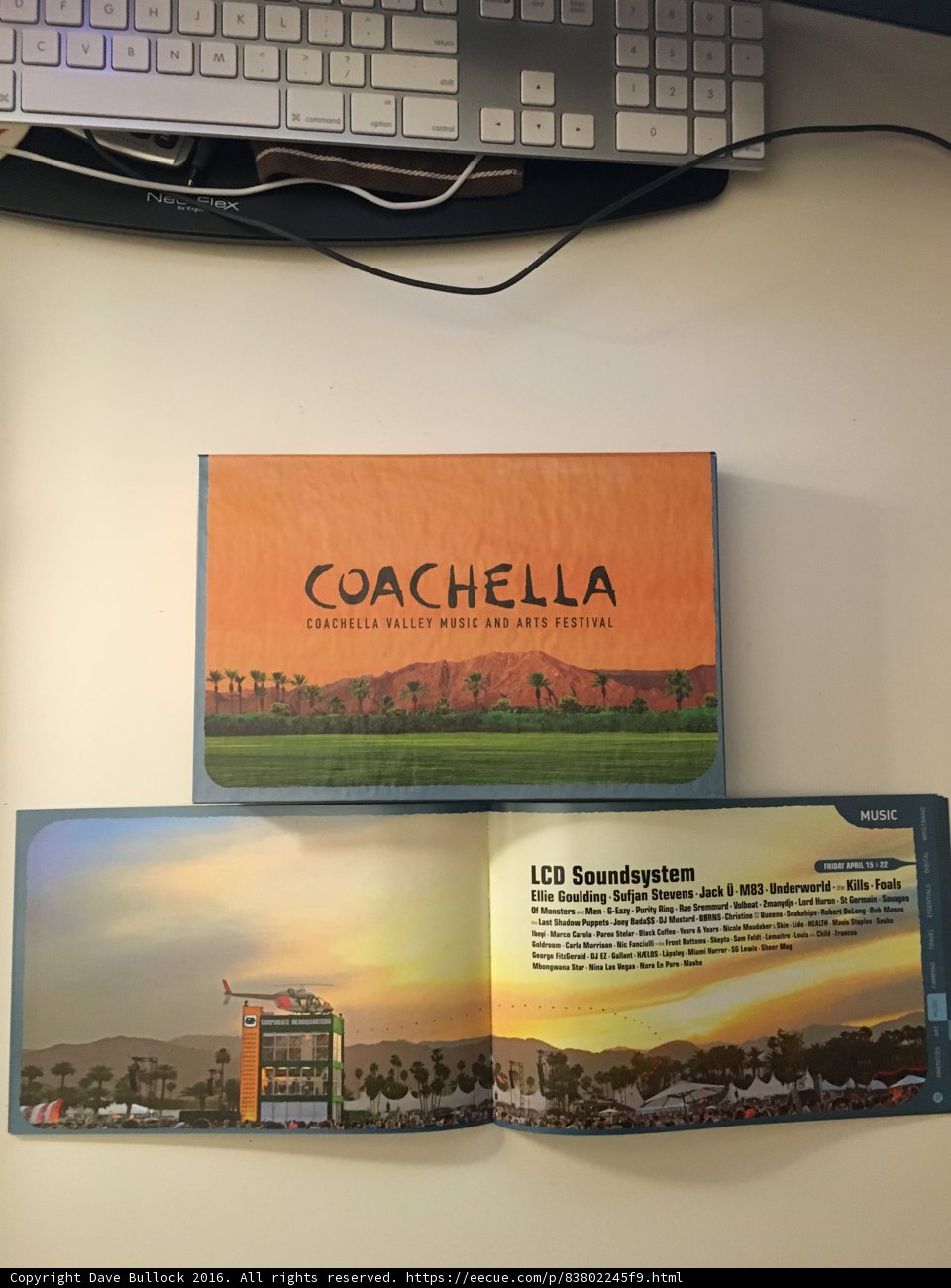Coachella 2018 Guide Ad on Computer Screen